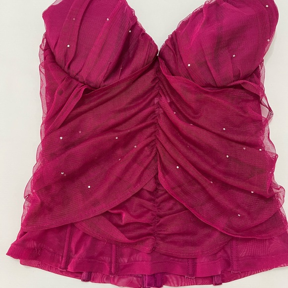 La Senza - y2k mesh ruched corset bustier top - size L - Picture 6 of 14